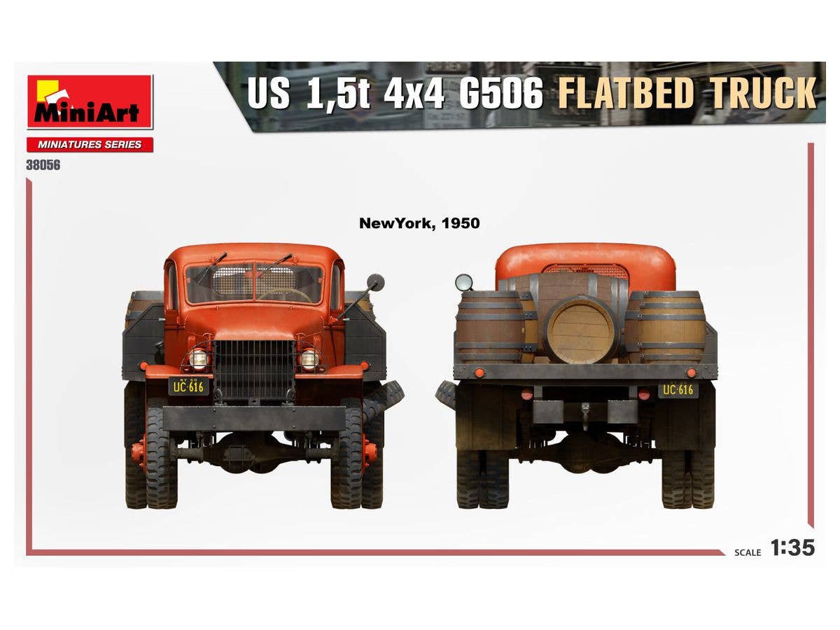 Miniart 1/35 US 1.5T 4X4 G506 Flatbed Truck | 4820183314505