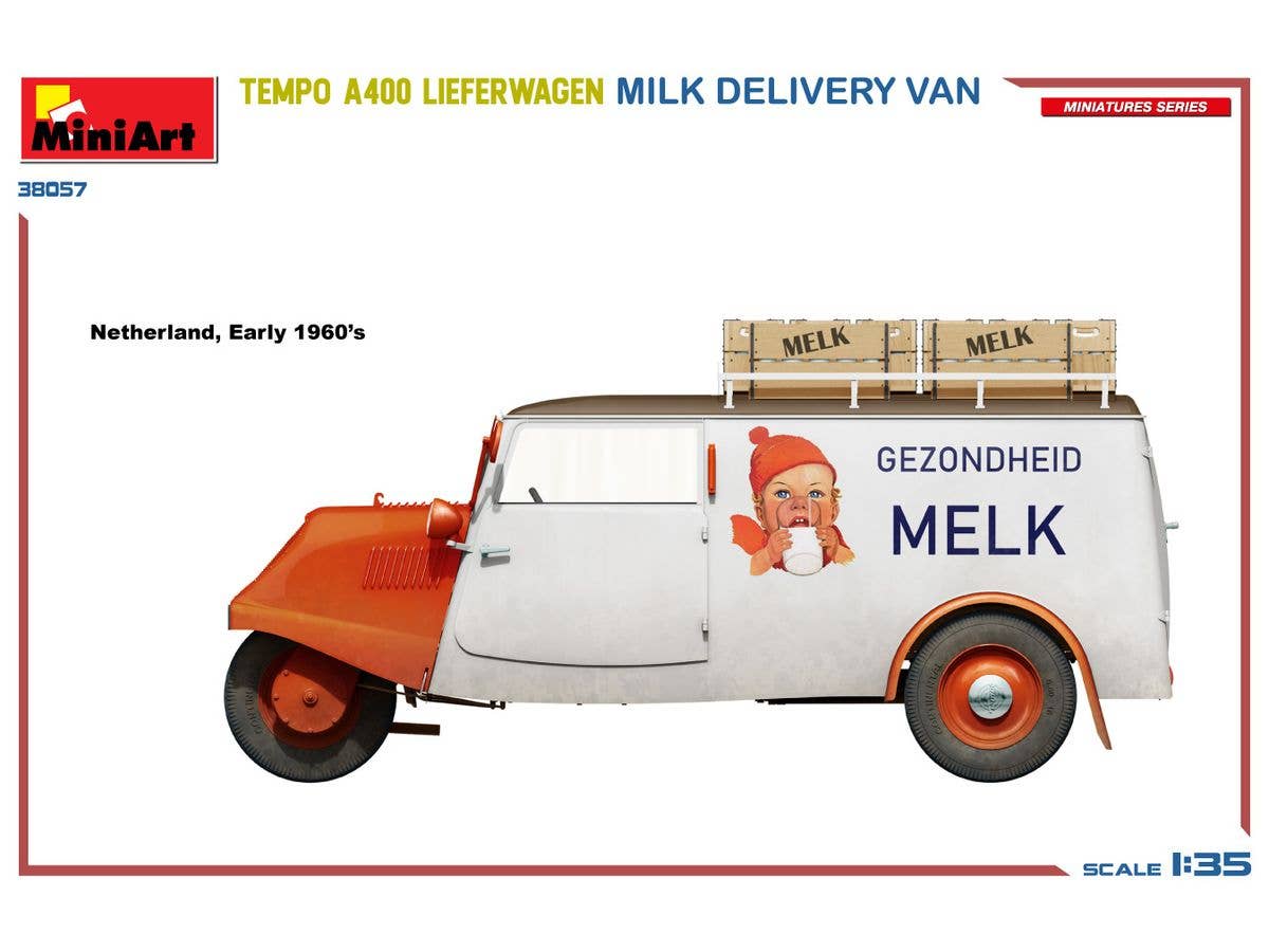 MiniArt 1/35 Tempo A400 Lieferwagen. Milk Delivery Van | 5905090346722