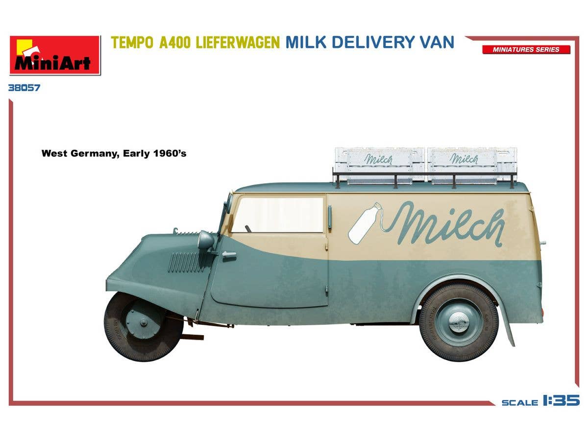 MiniArt 1/35 Tempo A400 Lieferwagen. Milk Delivery Van | 5905090346722