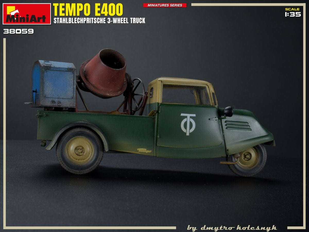 Miniart 1/35 Tempo E400 StahlblechPritsche 3-Wheel Truck | 5905090346388