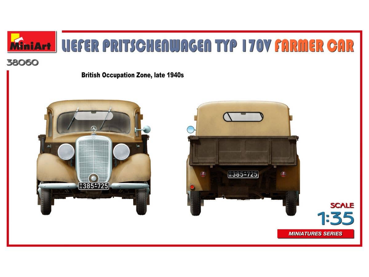 Miniart 1/35 Liefer Pritschenwagen Typ 170V Farmer Car | 5905090346395