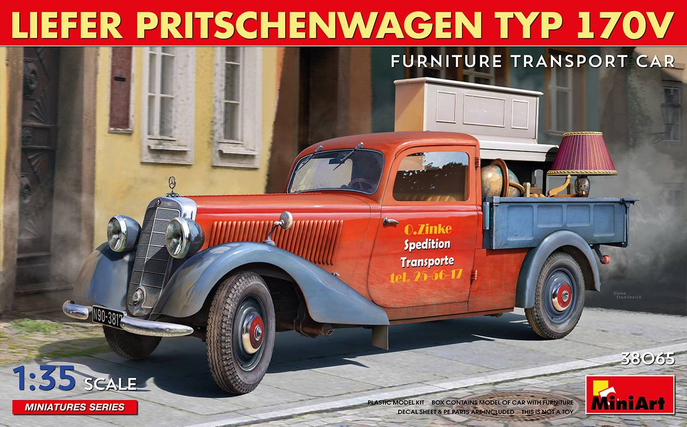 MiniArt 1/35 Liefer Pritschenwagen Typ 170V Furniture Transport Car | 5905090346654