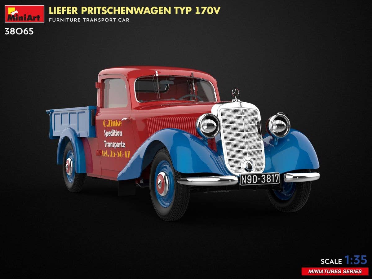 MiniArt 1/35 Liefer Pritschenwagen Typ 170V Furniture Transport Car | 5905090346654