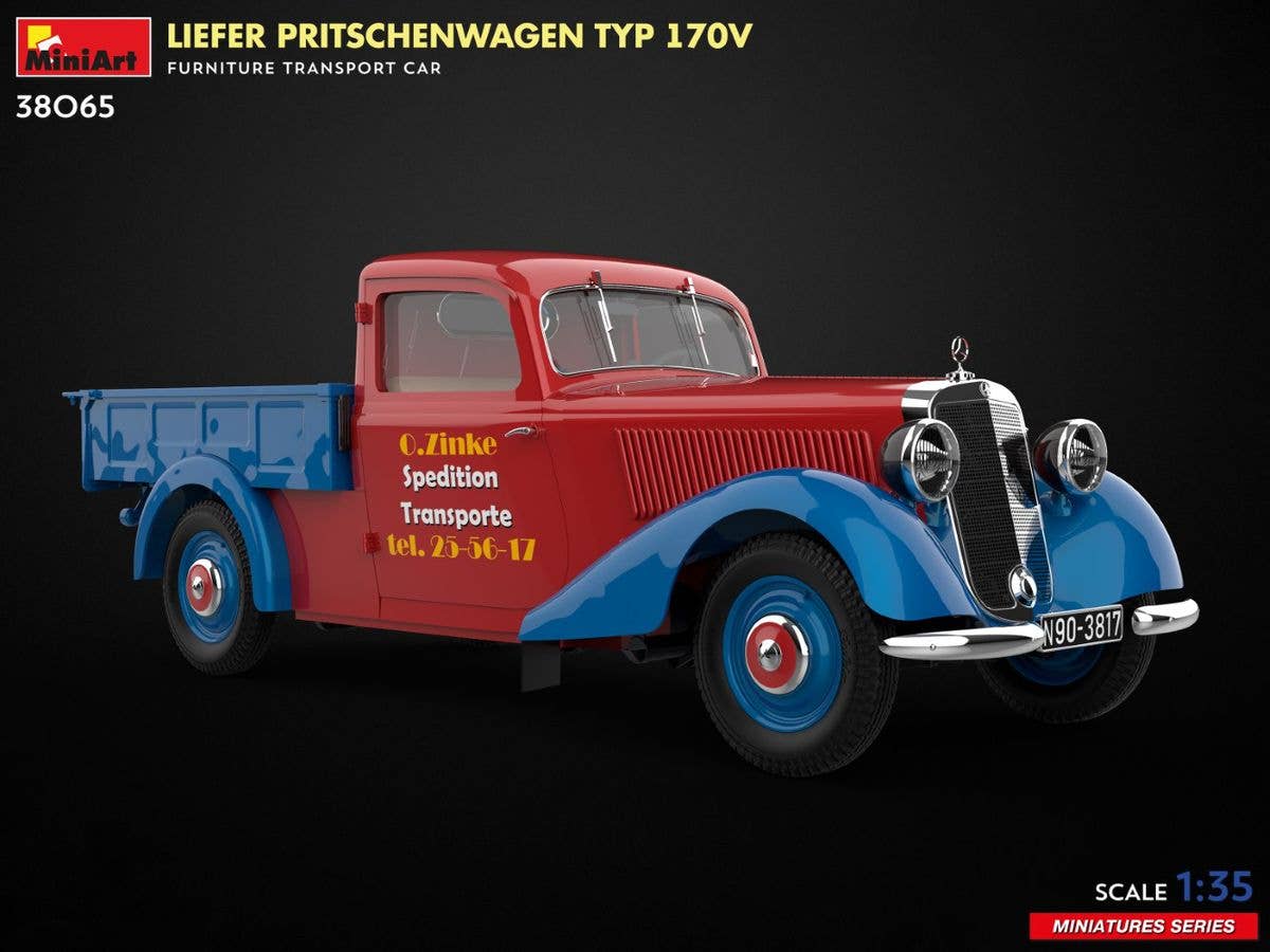 MiniArt 1/35 Liefer Pritschenwagen Typ 170V Furniture Transport Car | 5905090346654