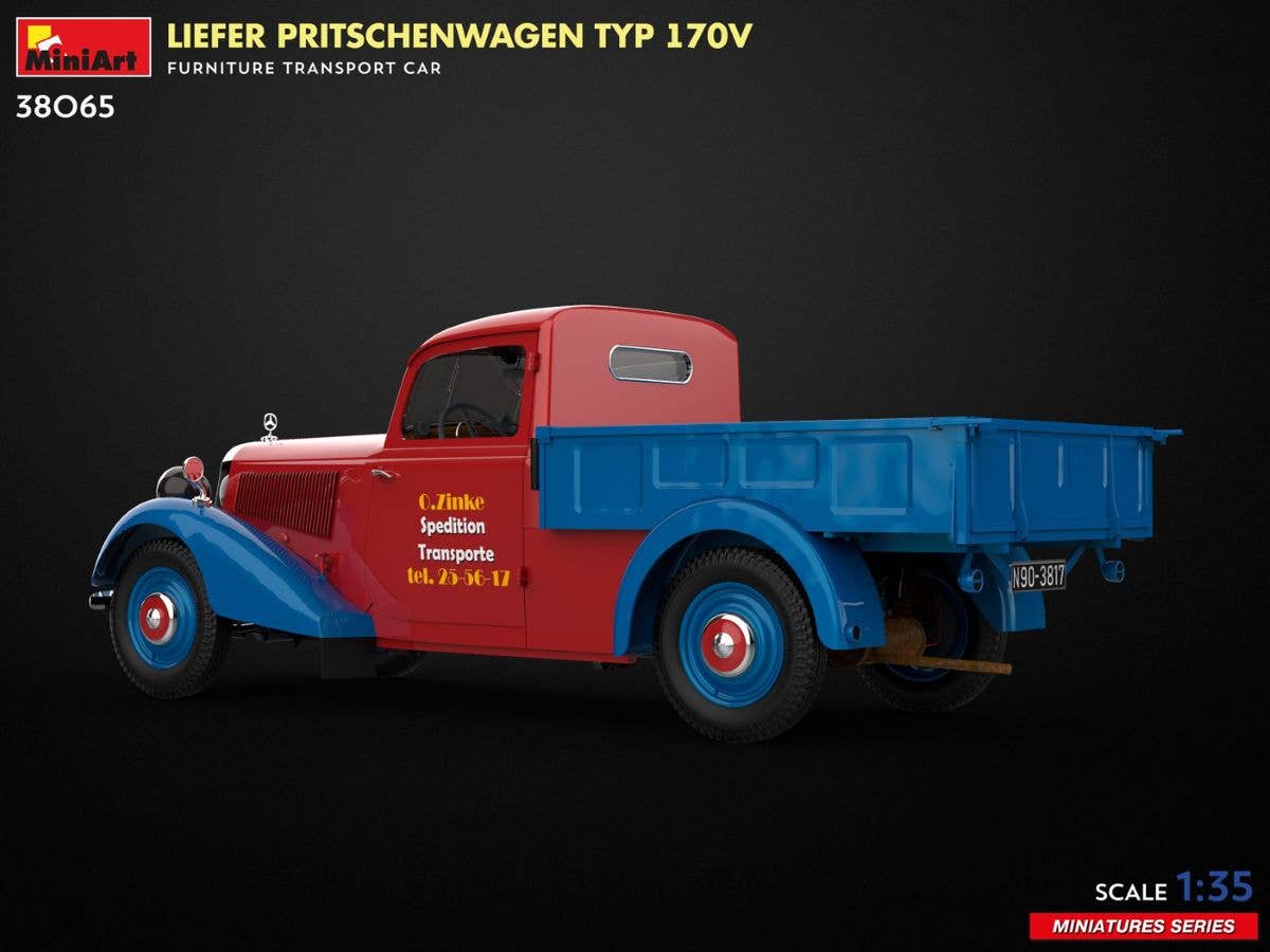 MiniArt 1/35 Liefer Pritschenwagen Typ 170V Furniture Transport Car | 5905090346654
