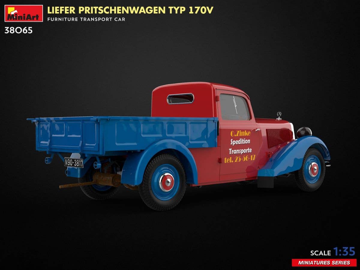MiniArt 1/35 Liefer Pritschenwagen Typ 170V Furniture Transport Car | 5905090346654