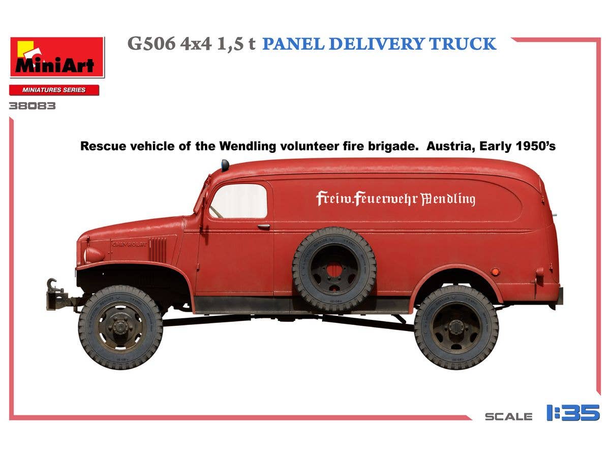 MiniArt 1/35 G506 4х4 1,5 t Panel Delivery Truck | 5905937497464