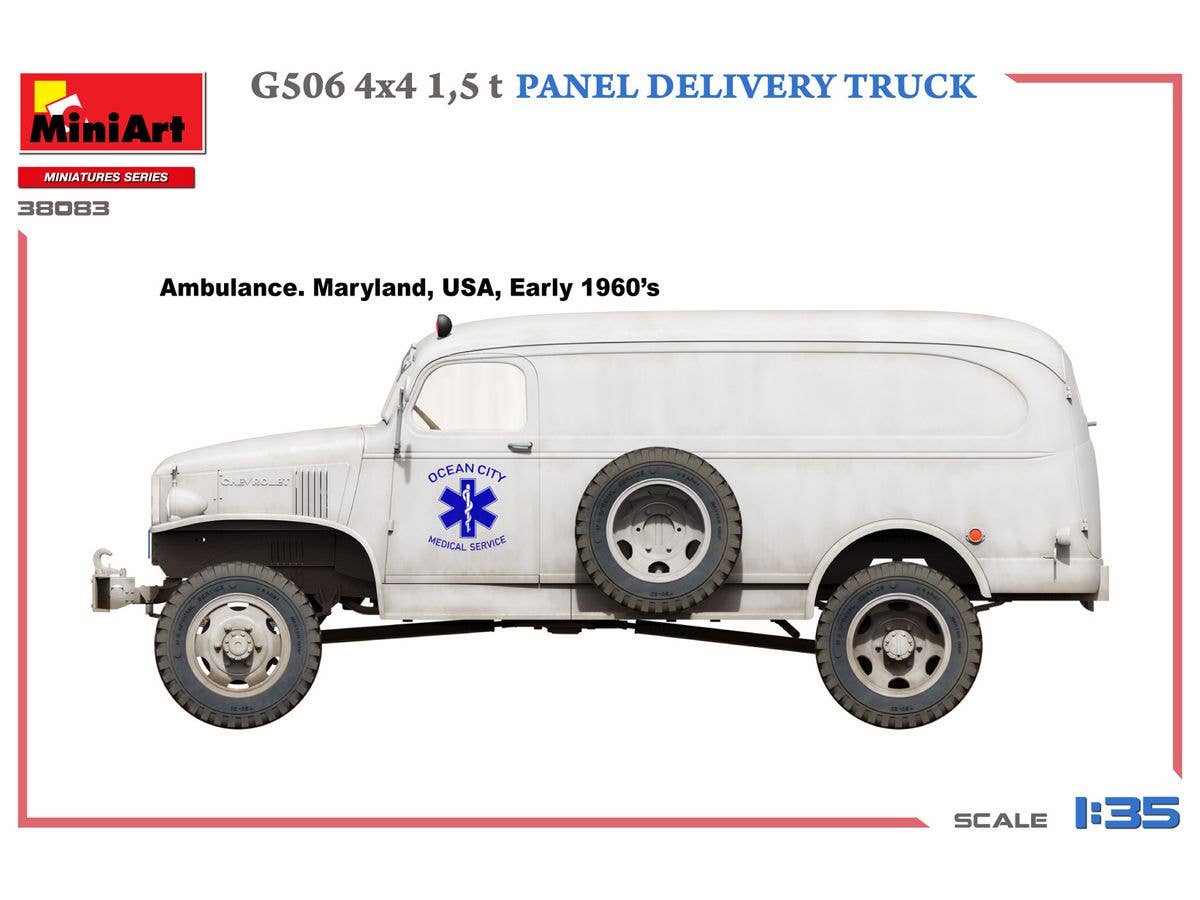 MiniArt 1/35 G506 4х4 1,5 t Panel Delivery Truck | 5905937497464