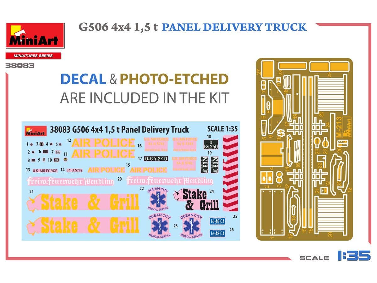 MiniArt 1/35 G506 4х4 1,5 t Panel Delivery Truck | 5905937497464