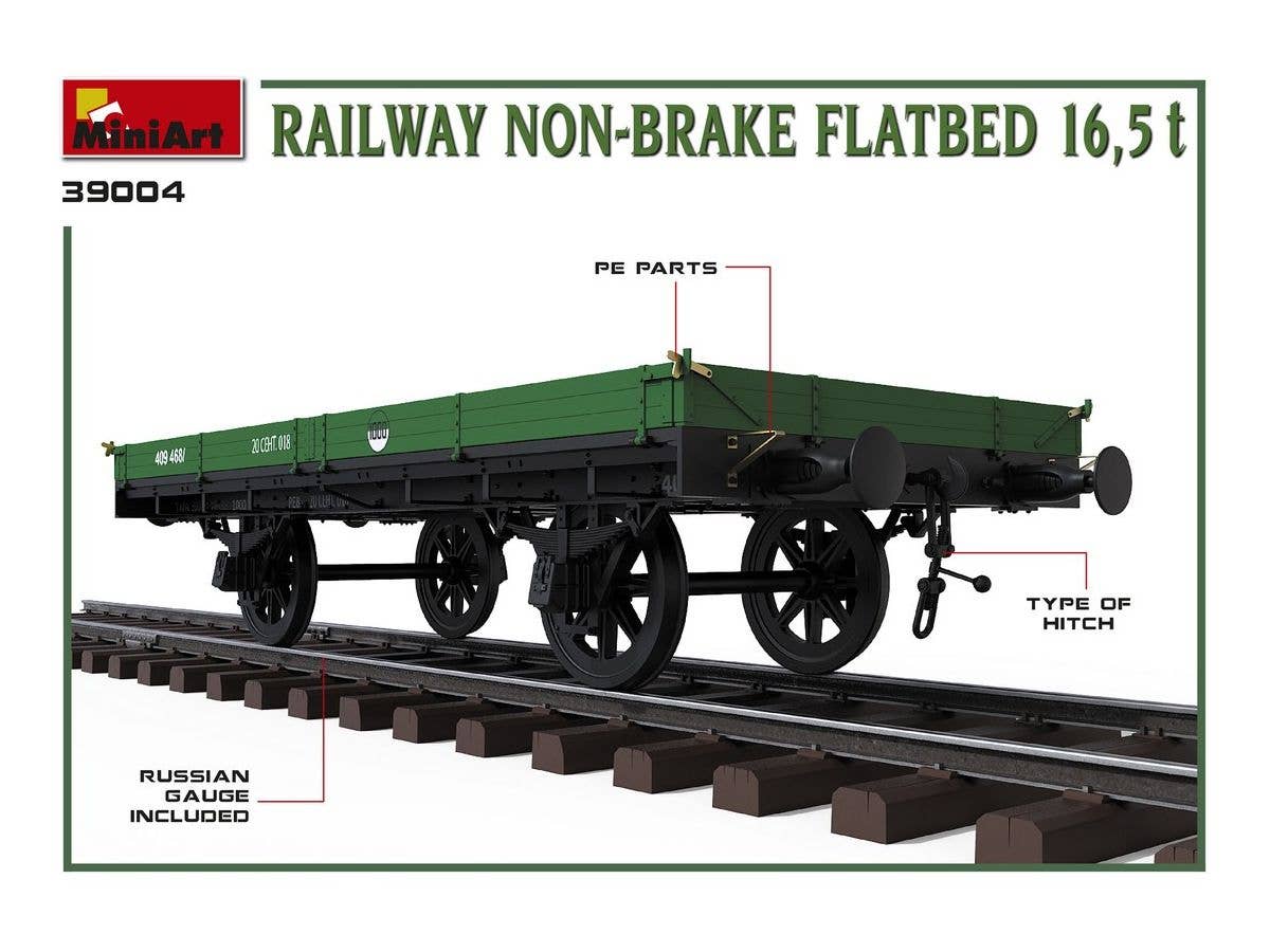 MiniArt Railway Non-brake Flatbed 16,5 t | 4820183312686