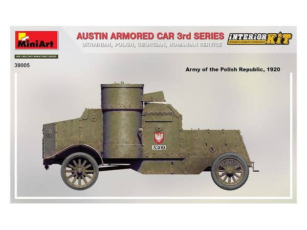 MiniArt 1/35 Austin Armored Car 3rd Series: Ukrainian, Polish, Georgian, Romanian Service Interior Kit | 4820183313522