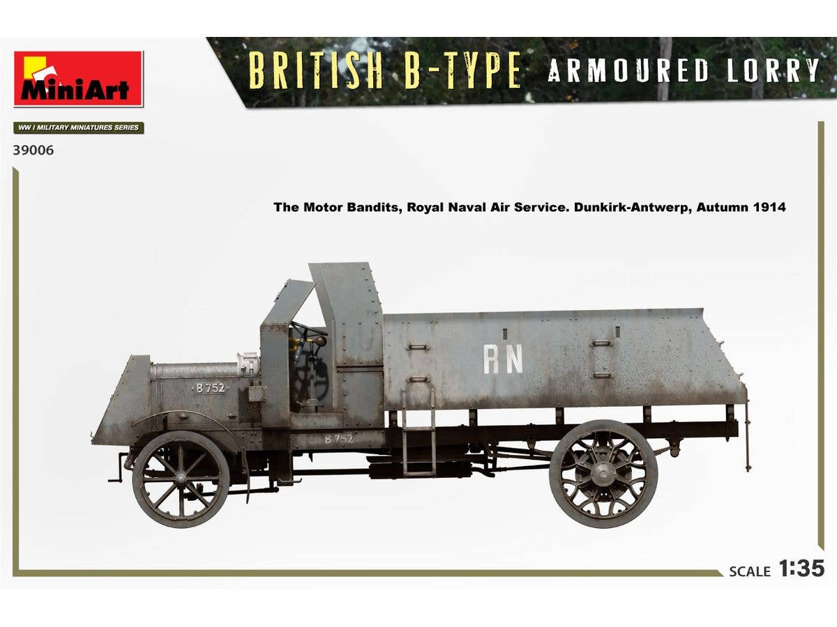 MiniArt 1/35 British B-Type Armoured Lorry Vehicle kits | 5905090346432