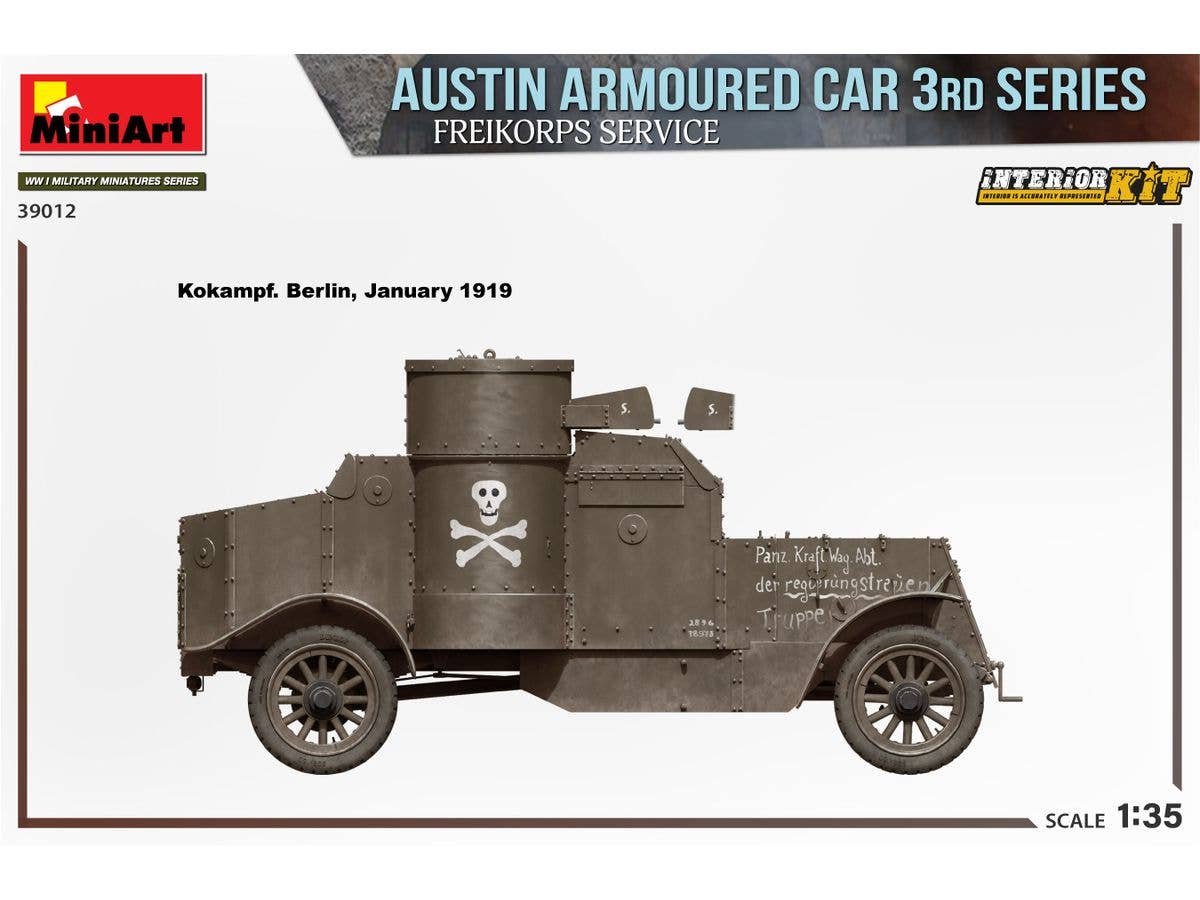 Miniart 1/35 Austin Armoured Car 3rd Series: Freikorps Service. Interior Kit | 5905090346036