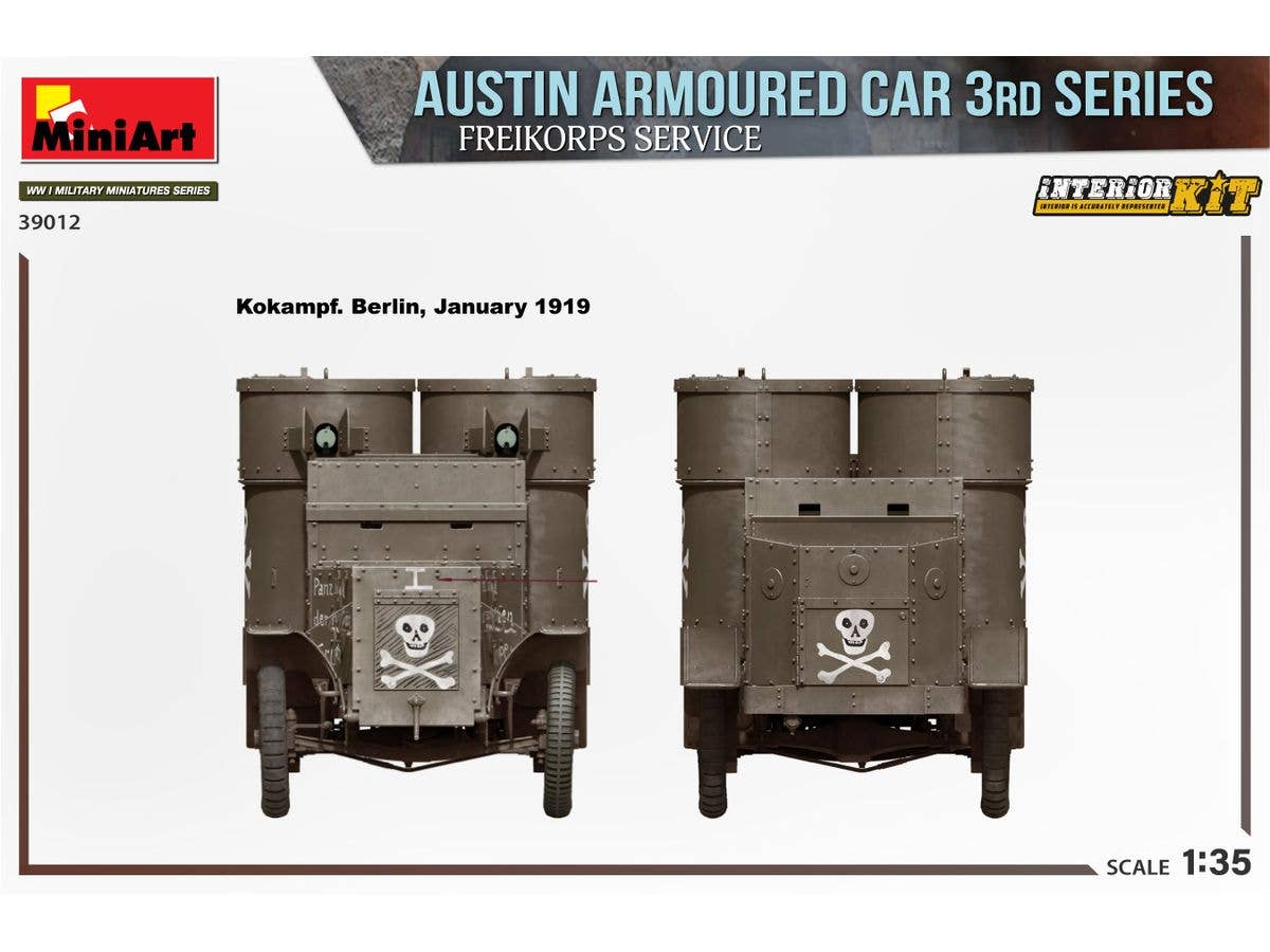 Miniart 1/35 Austin Armoured Car 3rd Series: Freikorps Service. Interior Kit | 5905090346036