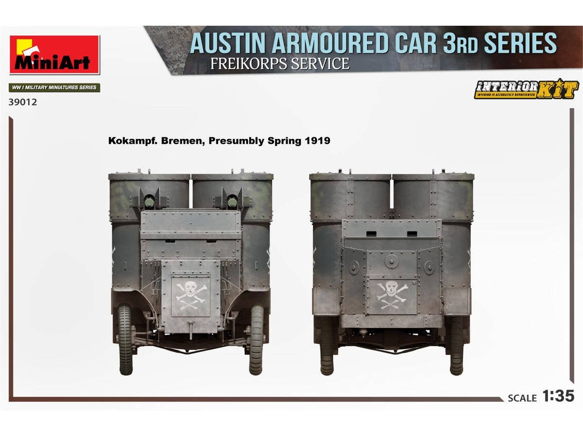 Miniart 1/35 Austin Armoured Car 3rd Series: Freikorps Service. Interior Kit | 5905090346036
