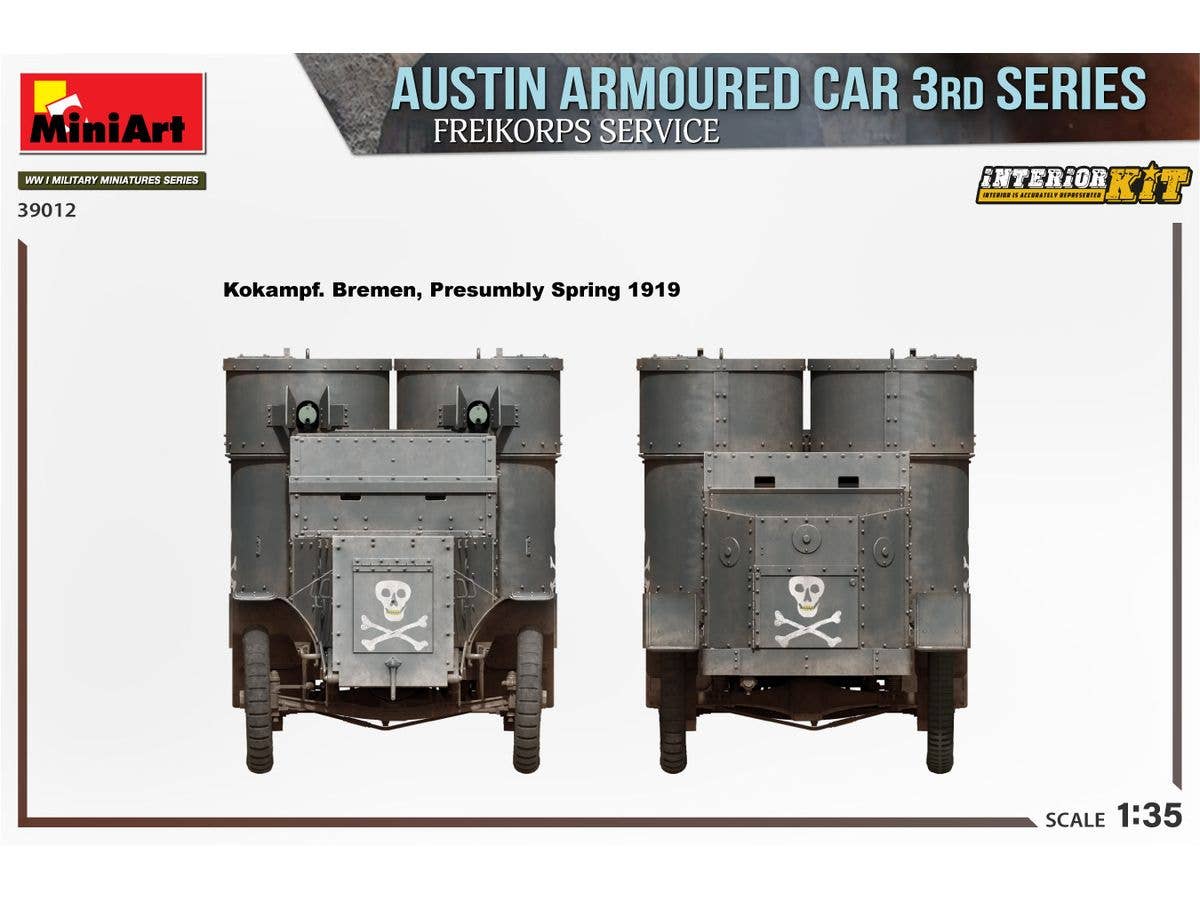 Miniart 1/35 Austin Armoured Car 3rd Series: Freikorps Service. Interior Kit | 5905090346036