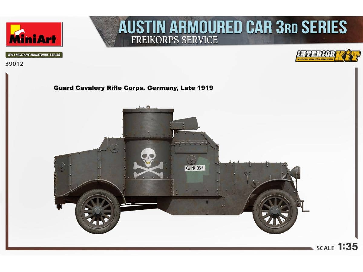 Miniart 1/35 Austin Armoured Car 3rd Series: Freikorps Service. Interior Kit | 5905090346036