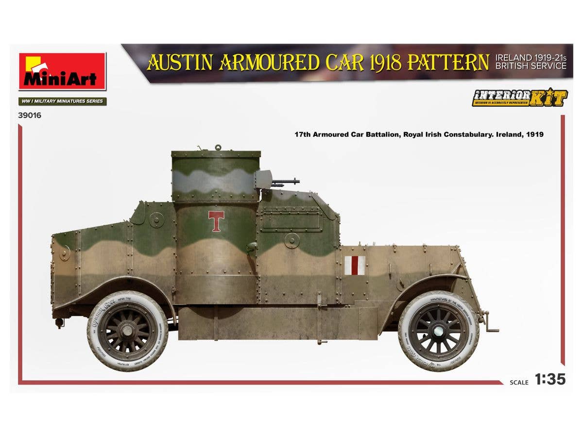 MiniArt 1/35 Austin Armoured Car 1918 Pattern. Ireland 1919-21. British Service. Interior Kit | 4820183314352