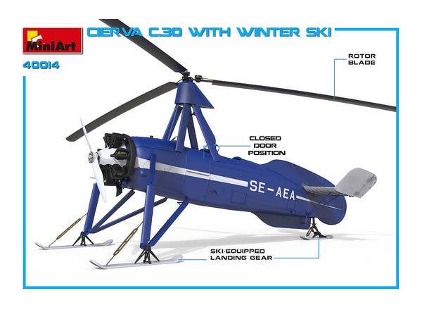 MiniArt Cierva C.30 with Winter Ski | 4820183312853
