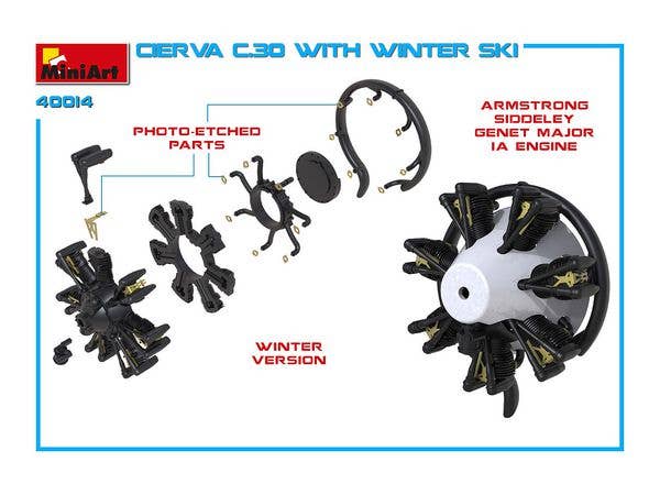 MiniArt Cierva C.30 with Winter Ski | 4820183312853