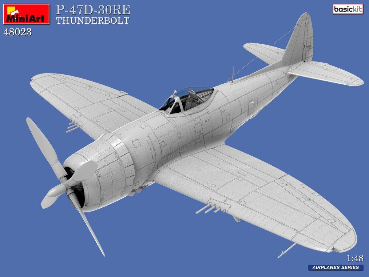 MiniArt 1/48 P-47D-30RE Thunderbolt. Basic kit | 5905937497402