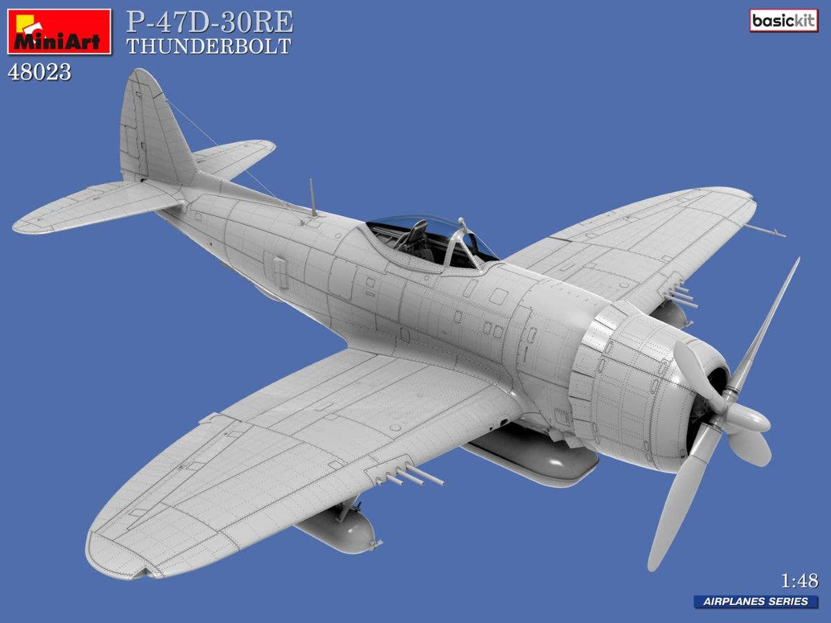 MiniArt 1/48 P-47D-30RE Thunderbolt. Basic kit | 5905937497402