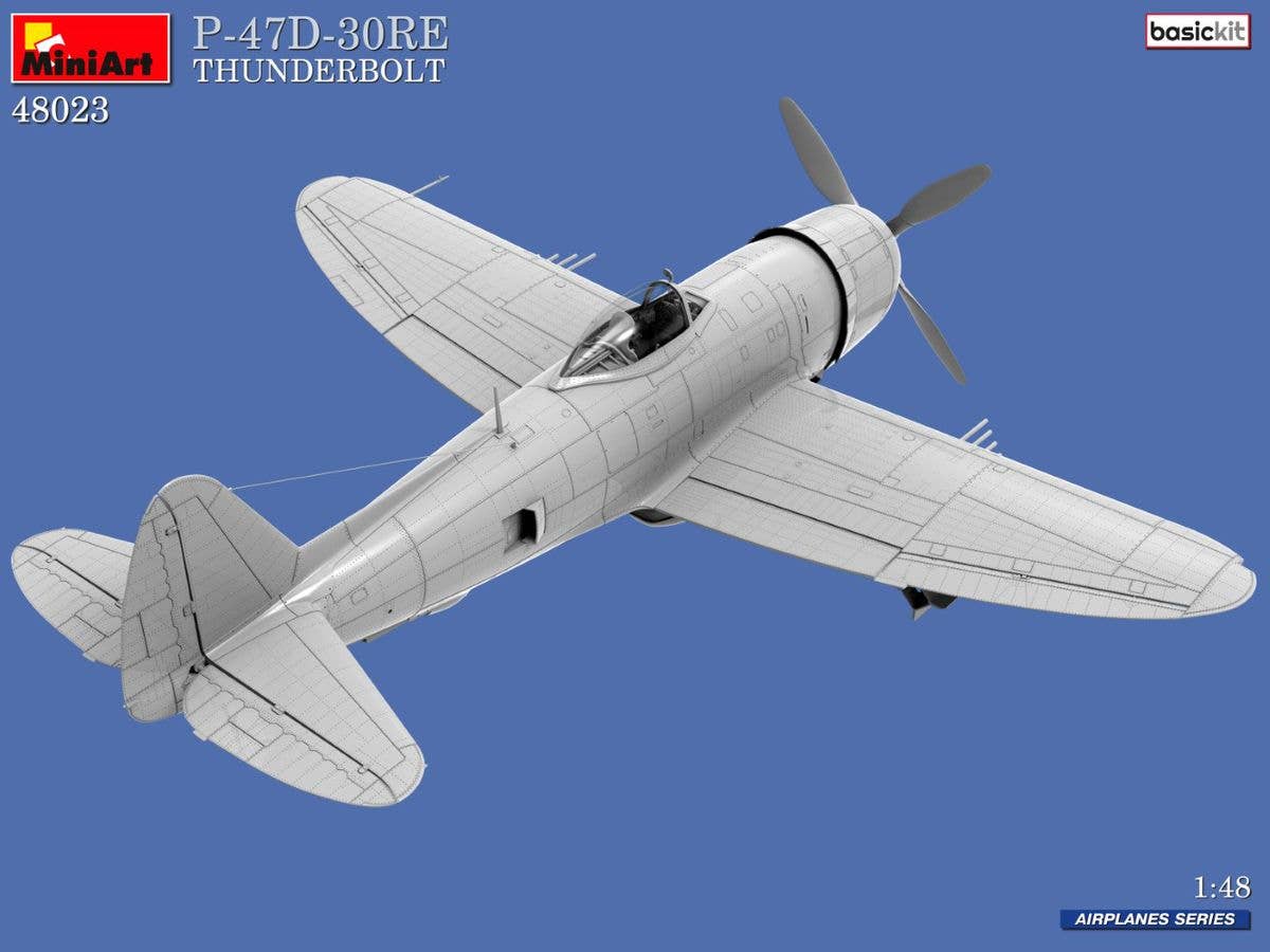 MiniArt 1/48 P-47D-30RE Thunderbolt. Basic kit | 5905937497402