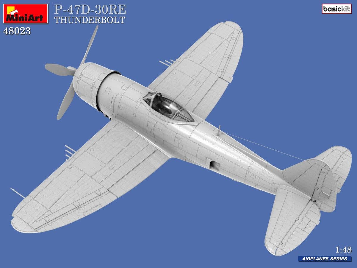 MiniArt 1/48 P-47D-30RE Thunderbolt. Basic kit | 5905937497402