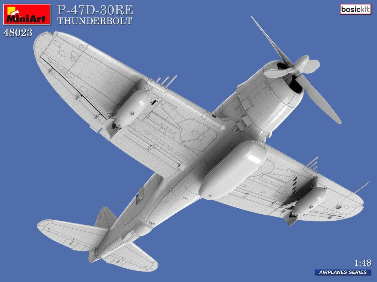 MiniArt 1/48 P-47D-30RE Thunderbolt. Basic kit | 5905937497402