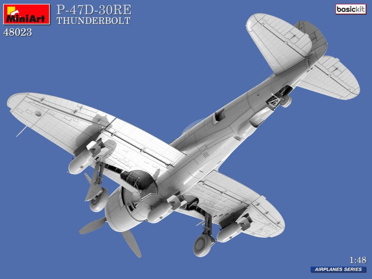 MiniArt 1/48 P-47D-30RE Thunderbolt. Basic kit | 5905937497402