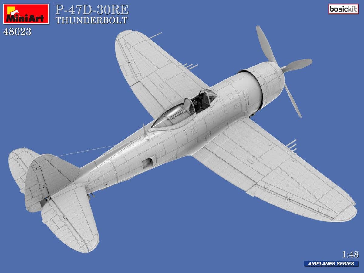 MiniArt 1/48 P-47D-30RE Thunderbolt. Basic kit | 5905937497402
