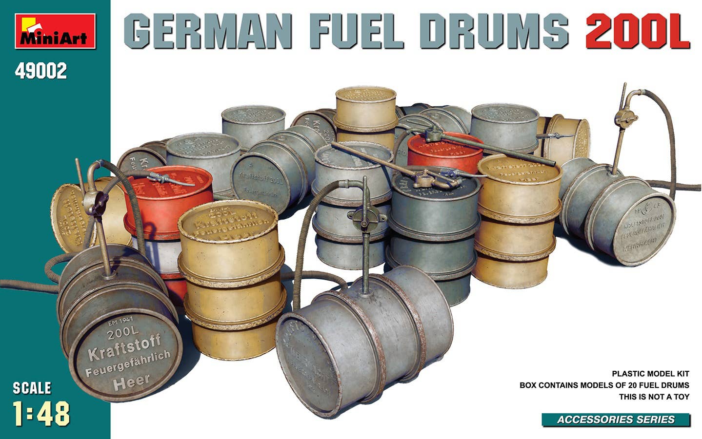 MiniArt 1/48 German Fuel Drums 200L | 5905090346456