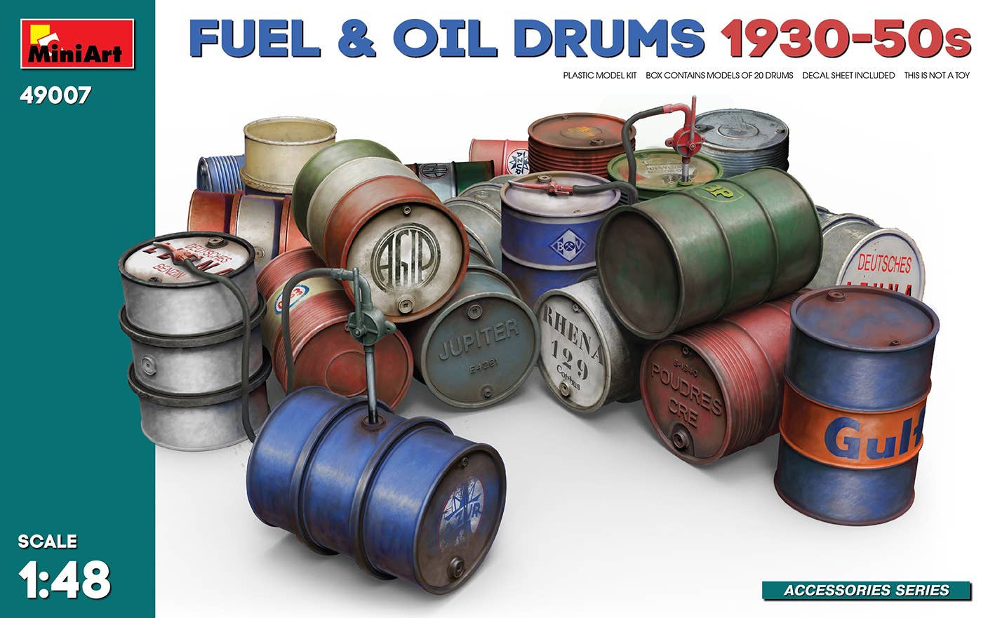MiniArt 1/48 Fuel & Oil Drums 1930-50s | 5905090346616