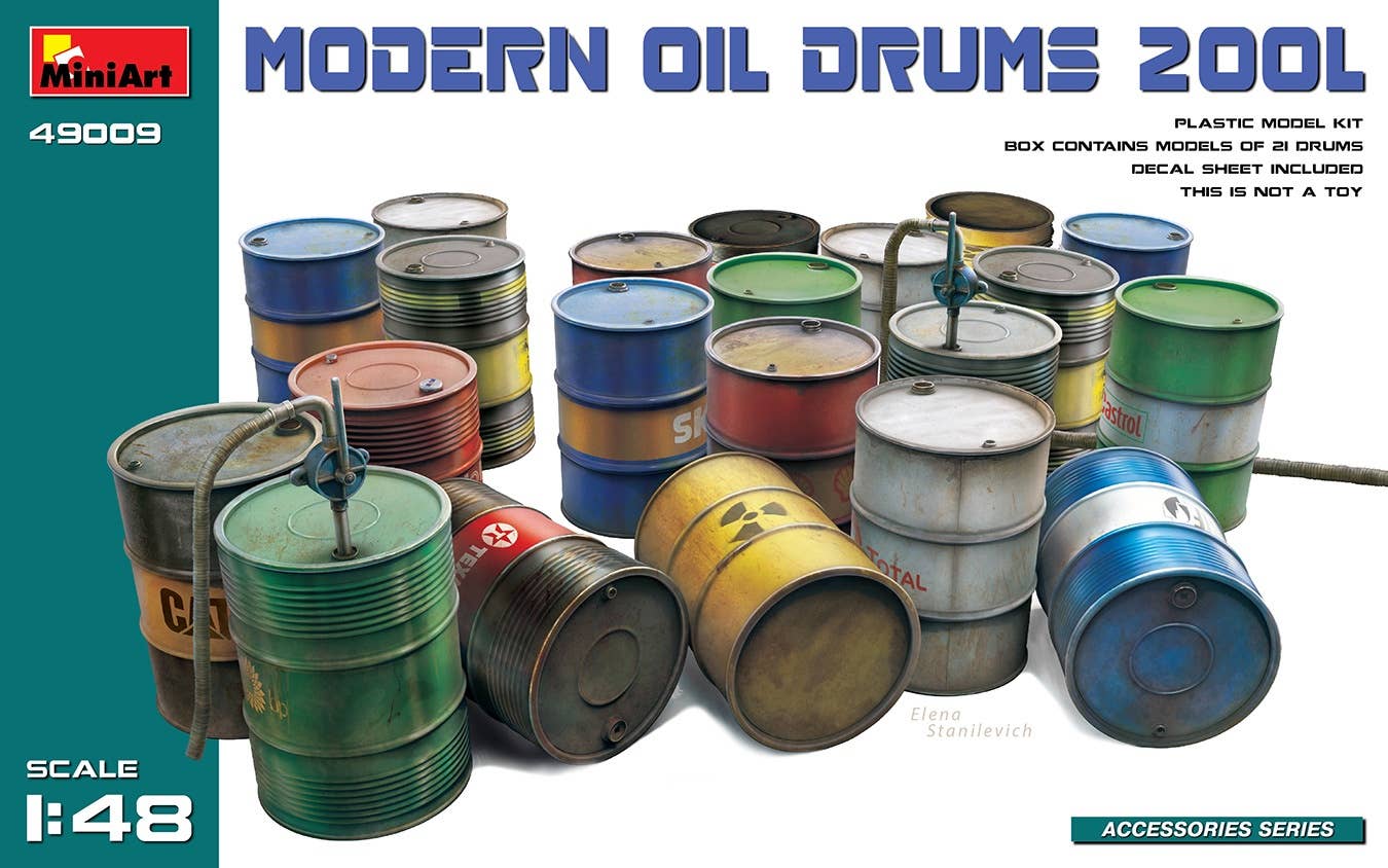 MiniArt 1/48 Modern Oil Drums (200l) | 5905090346678