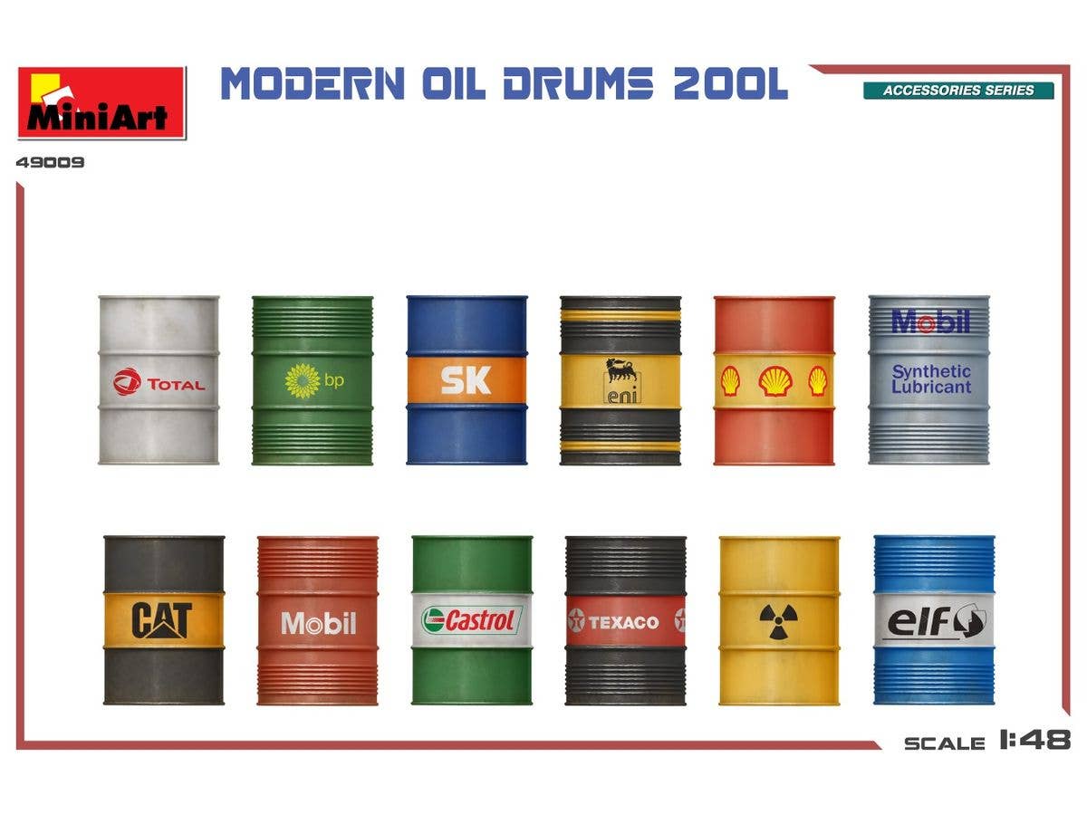 MiniArt 1/48 Modern Oil Drums (200l) | 5905090346678