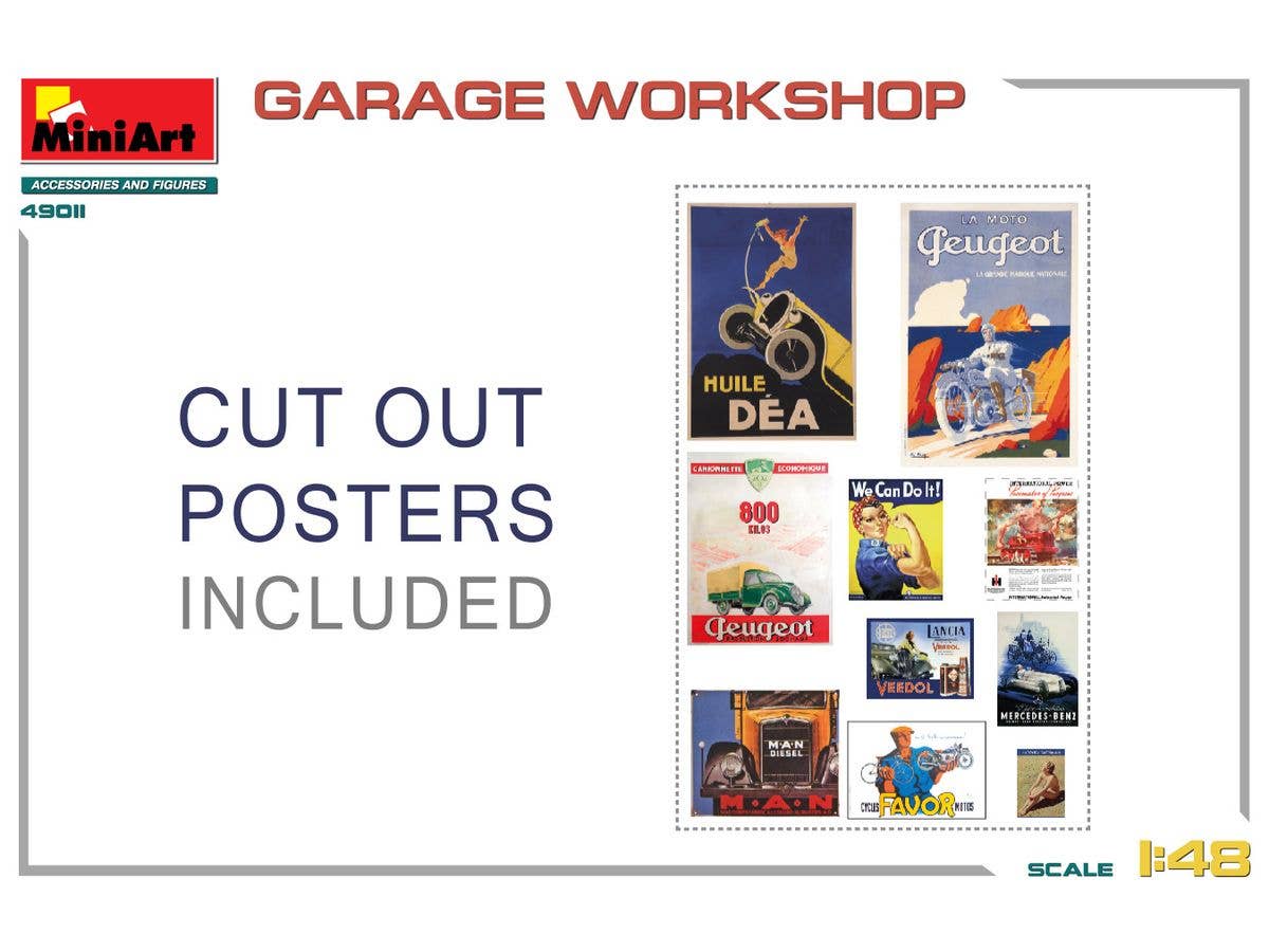 MiniArt 1/48 Garage Workshop | 5905937497419