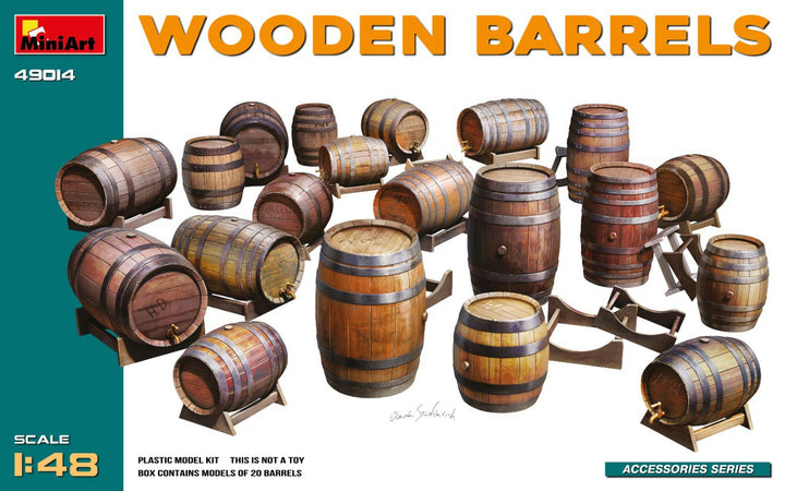MiniArt 1/48 WOODEN BARRELS | 5905090346876