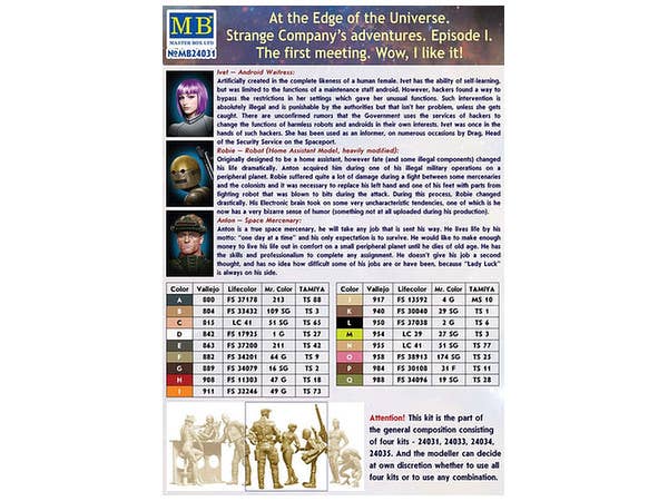 MASTER BOX 1/24 At the Edge of the Universe. Strange Company's adventures. Episode I. The first meeting. Wow, I like it | 4820113081774