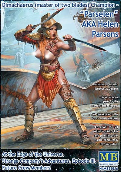 MASTER BOX 1/24 Dimachaerus (master of two blades) Champion 'Parselen' AKA Helen Parsons. At the Edge of the Universe. Strange Company's Adventures. Episode III. Future Crew Members | 4820113082160