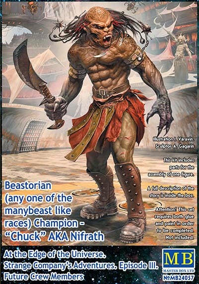 MASTER BOX Beastorian (any one of the many beast like races) Champion 'Chuck' AKA Nifrath. At the Edge of the Universe. Strange Company's Adventures. Episode III. Future Crew Members | 4820113082177