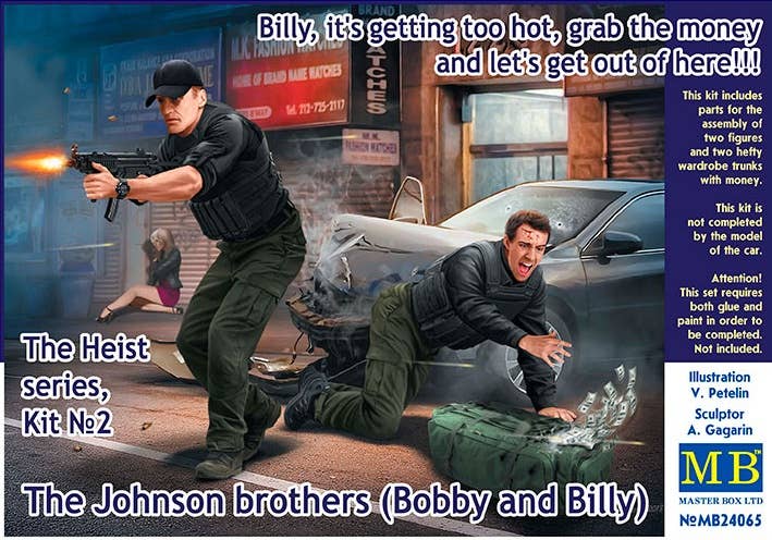 MASTER BOX The Heist series, Kit No2. Billy, it's getting too hot, grab the money and let's get out of here The Johnson brothers (Bobby and Billy) | 4820113082085