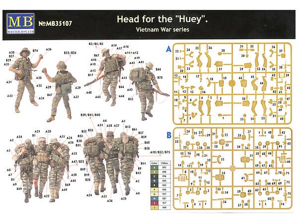 MASTER BOX 1/35 Head for the 'Huey', Vietnam War series | 4820113080623