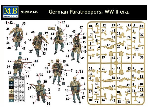 MASTER BOX 1/35 German Paratroopers. WW II era | 4820113081033