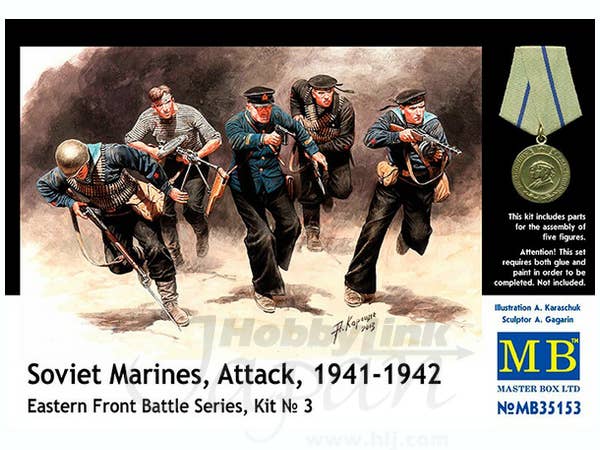 MASTER BOX 1/35 Soviet Marines, Attack, 1941-1942. Eastern Front Battle Series, Kit No.3 | 4820113081118
