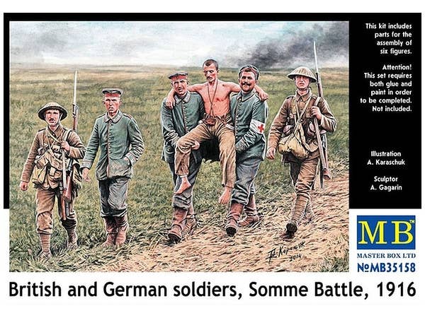 MASTER BOX 1/35 British and German soldiers, Somme Battle, 1916 | 4820113080654