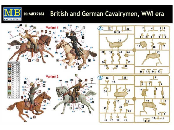 MASTER BOX 1/35 British and German Cavalrymen, WWI era | 4820113081552
