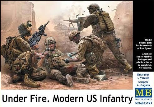 MASTER BOX 1/35 Under Fire. Modern US Infantry | 4820113081156