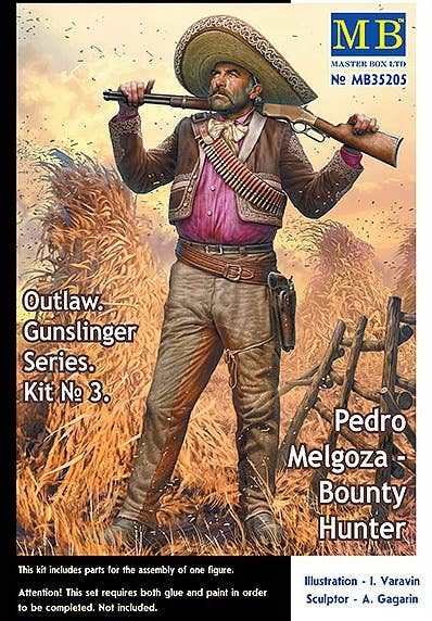 MASTER BOX 1/35 Outlow. Gunslinger series. Kit No. 3. Pedro Melgoza - Bounty Hunter | 4820113082221