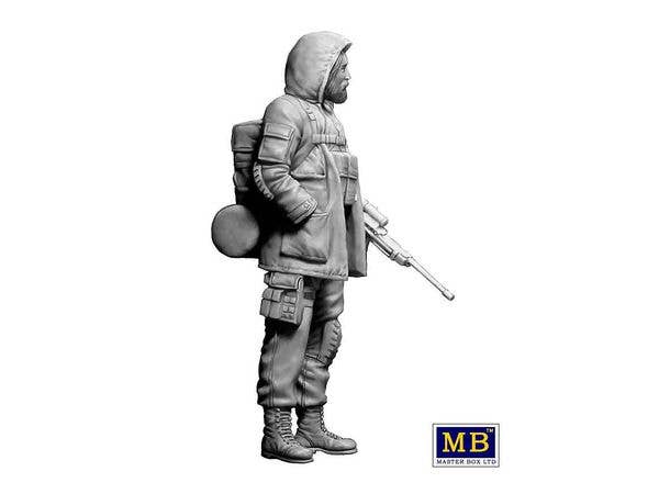 MASTER BOX 1/35 Post-apocalyptic fiction. Desert Battle Series. Skull Clan Long-distance raid. Kit No.1. An old raider. Vadim | 4820113082320