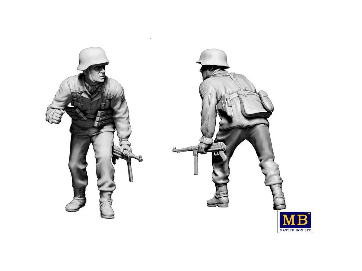 MASTER BOX 1/35 German military men, 1944-1945. Das Maschinengewehr ist dort | 4820113082382